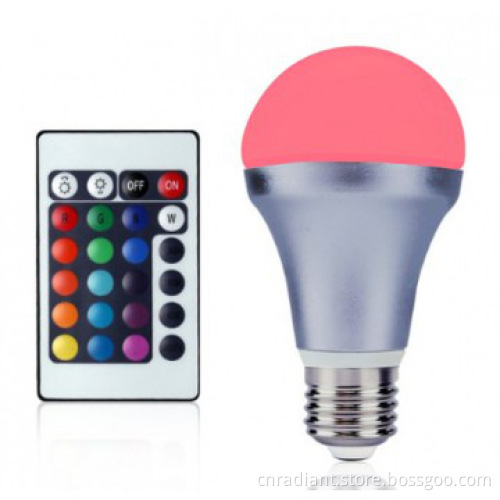 E27/B22 color changing led bulb light with remote controller